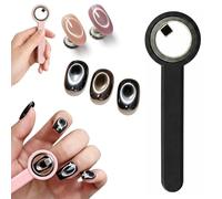 Professional Cat Eye Magnet for Nails, 3-in-1 Ring Magnet for Nails and Y-Shape Tool, Strong Circle Cat Eye Magnet for Gel Polish, DIY Cateye Magnet for Nails Art Salon at Home (B#1PC)