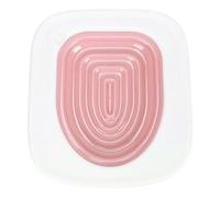 Professional Cat Toilet Training Kit with Blue Tray - Reusable Urinal Seat for Teaching Cats to Use Human Toilet, Adjustable Grey ABS Litter Box Transition System (Pink)