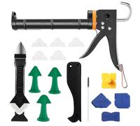 Professional Caulking Gun Kit with Caulk Remover & Scraper Tool - 3 in 1 Caulking Tool Set for Caulking Removal, Shower Window Floor & Bathroom Caulk, Includes sealant/Silicone Gun and Caulk Scraper
