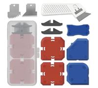 Professional Caulking Tool Kit 11 Pcs, Silicone Profiling & Sealant Finishing Tools with Caulk Remover & Guides for Kitchen Bathroom Tile Floor Window Sink Toilet Joint, Easy Smoother Application