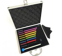 Professional Chakra Tuning Fork Set - 9 Pack, Sound Healing Percussion Instrument with Heavy Duty Carrying Cases, Ideal for Yoga Meditation Tuning Biofield (Color : Multi-colored)