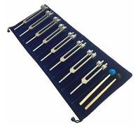 Professional Chakra Tuning Fork Set, Sound Healing Percussion Instrument with Velvet Bag & Rubber Mallet, Ideal for Yoga Meditation Tuning Biofield