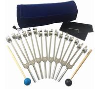 Professional Chakra Tuning Fork Set, Specialty Sound Healing Percussion Instrument with Velvet Bag & Rubber Mallet, Ideal for Yoga Meditation Tuning Biofield