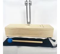 Professional Chakra Tuning Fork with Wooden Resonance Box Base, Sound Healing Percussion Instrument, Gift for Yoga Meditation Tuning Biofield (Color : 141.27Hz)