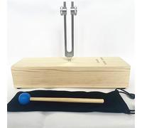 Professional Chakra Tuning Fork with Wooden Resonance Box Base, Sound Healing Percussion Instrument, Gift for Yoga Meditation Tuning Biofield (Color : 194.18Hz)