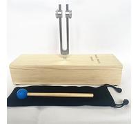 Professional Chakra Tuning Fork with Wooden Resonance Box Base, Sound Healing Percussion Instrument, Gift for Yoga Meditation Tuning Biofield (Color : 210.42Hz)