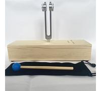 Professional Chakra Tuning Fork with Wooden Resonance Box Base, Sound Healing Percussion Instrument, Gift for Yoga Meditation Tuning Biofield (Color : 172.06Hz)