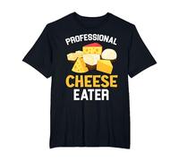 Professional Cheese Eater Cheesy Cheese Lover Foodie T-Shirt, Men's Big and Tall, Black, 4X Tall