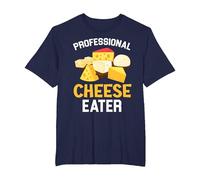 Professional Cheese Eater Cheesy Cheese Lover Foodie T-Shirt, Men's Big and Tall, Navy Blue, 6X Tall