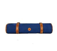 Professional Chef Knife Roll Bag, 8-Piece Kitchen Utensil Set with Leather Case, Navy Blue and Brown (Canvas, Royal)