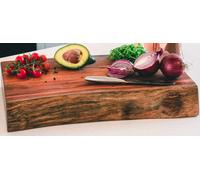 Professional Chef Live Edge Acacia Wood Chopping Board - Large Downton Interiors Brown L