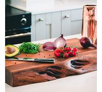 Professional Chef Live Edge Extra Large Acacia Wood Chopping Board 70cm x 40cm x 6cm