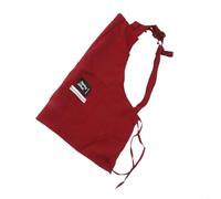 Professional Chefs Apron Water Resistant - Unisex Butchers Apron with Hand Wipe Pockets for Restaurant for bistro Work - Polyester(Red Short)