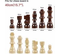 Professional Chess Set, Tournament Grade Handcrafted Chess Figures, Wooden Chessmen for Graceful Movement and Durable Chess Pieces, Ideal for Various