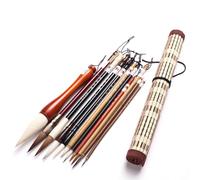 Professional Chinese Calligraphy Painting Brush Sumi Writing Pens Flexible Handmade for Beginner Present 7/11Set Chinese Calligraphy Brush Pen for Painting Watercolor Antithetical Couplet