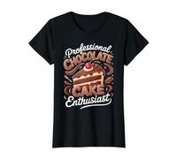 Professional Chocolate Cake Enthusiast Value Graphic T-Shirt, Women, Black, L