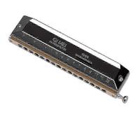 Professional Chromatic Harmonica 16 Hole 64 Tone Key of C Round Mouthpiece Mouth Organ compatible withHigh-End Percompatible withmers Black gold