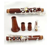 Professional Clarinet 17 Keys Bb Tone Clarinet Redwood Solid Wood Tube Body Silvering Keys Clarinet With Storage Case