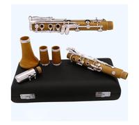 Professional Clarinet 19 Keys Bb Tone Boxwood Body Silver Plated Keys Clarinet With Mouthpiece And Hard Case