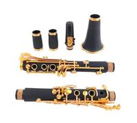 Professional Clarinet Bb Tone Clarinet Lacquer Gold 17 Keys Sib Klarnet Black ABS Resin Material Clarinete