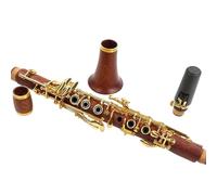 Professional Clarinet Clarinet Eb Tone Redwood Ebony Gold Plated/Silver Easy To Play(Gold plated)