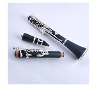 Professional Clarinet Composite Wood Bb Tone Clarinet Double Tube 17 Key Copper-Nickel Keys Clarinet With Carrying Case
