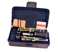 Professional Clarinet Ebony Tube Body Bb Tone Clarinet 17 Keys Gold-plated Keys Wooden Clarinet With Clarinet Accessories