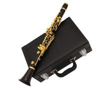 Professional Clarinet In C 17 Keys Full Body Ebony Gold Plated Material Box Clarinet Musical Instruments