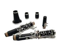 Professional Clarinet Instrument C Key 17 Keys Exquisite Ebony Body Silver-plated Keys Clarinet Musical Instruments
