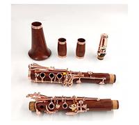 Professional Clarinet Rosewood BB/Rose Gold-Plated Keys Sib Klarnet Beginner Clarinet (Color : M16)