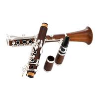 Professional Clarinet Rosewood Body White Copper Silver-plated Key Clarinet 17 Key B Flat Clarinet With Accessories