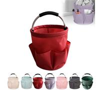 Professional Cleaning Caddy Organizer - Wearable Cleaning Supply Bag with Adjustable Shoulder Strap & Handle - Cleaning Bag for Garden Small Tools Bag(Red)