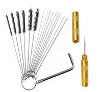 Professional Cleaning Kit Essential Tool for Artists Spray Nozzle Needle Brush Set Small Bottleneck Cleaner