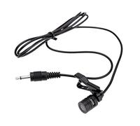 Professional Clip-on Microphone with .5mm Jack, Uni-Directional, 100cm Cable, Noise Reduction, Wind, Adjustable Clip, Compatible with PC/Laptop/Wireless Systems