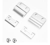 Professional Clipper Replacement Wedge Blades, Compatible with Wahl Precision 2-Hole, Stainless Steel Fixed Blades and Ceramic Moving Blades-2pack