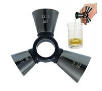Professional Cocktail Jigger - 3 Way Precision Measuring Cup, Stainless Steel Ergonomic Pourer, Multi-Volume Bartending Tool, Beverage Service Management Accessory, Category