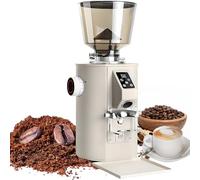 Professional Coffee Grinder with Flat Burr, 9 Adjustable Settings & Dual Dosing Modes, 450g Capacity Espresso Bean Grinder for Home & Cafe Use - Black