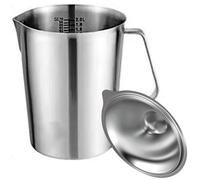Professional Coffee Milk Cups 4 Size 500ml 1000ml 1500ml 2000ml Locking Lid Design Sturdy Nonrust Steel Measuring Cup Dishwasher Safe Nonrust Steel Liquid Measuring Cup