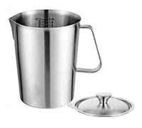 Professional Coffee Milk Cups 4 Size 500ml 1000ml 1500ml 2000ml Locking Lid Design Sturdy Nonrust Steel Measuring Cup Coffee Enthusiasts Measuring Equipment with Spill Proof Design