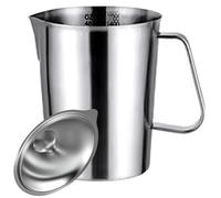 Professional Coffee Milk Cups 4 Size 500ml 1000ml 1500ml 2000ml Locking Lid Design Sturdy Nonrust Steel Measuring Cup Practical Nonrust Steel Coffee Milk Frother Pitcher