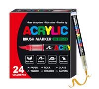 Professional Color Marker Pen - Art Supplies Set | Soft Tip Pens, Highly Pigmented Marker Pack for Journaling, Cards, Stationery, Mixed Drawing, Material
