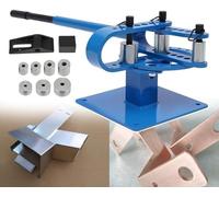 Professional Compact Pipe Bender with 7 Dies - Manual Bending Machine for Steel, Aluminum, Square, Round, Flat Pipes & Cables