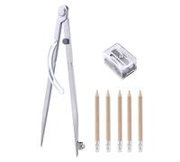 Professional Compasses for Geometry with Pencil & Pencil Sharpener Metal Drawing Tool Woodworking Geometry Compasses Professional