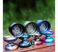Professional Competition Yoyo Ball Aluminum Alloy High Speed Yo Yo Ball for Daily Practice and Competition Swamp Navy Blue Langmo Fantasy Christmas Burning Cloud Mystery of the (Langmo)