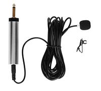 Professional Condenser Lavalier Lapel Mic, Clip - on Instrument Microphone for Guitar Sax Trumpet Violin Piano, Wired with 6.35mm Jack and Foam Windscreen