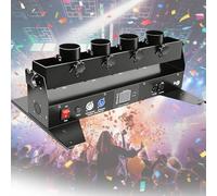 Professional Confetti Launcher, 4-Shot Electric Confetti Cannon, Remote/Dmx Control Confetti Blower Machine, For Party DJ Wedding Stage Show Disco Clubs