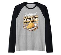 Professional Construction Manager Contractor Raglan Baseball Tee