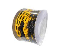Professional Construction Site Warning Chain 25M Materials Perimeter Chain for Temporary Fencing Yellow Black Hazard Zone Demarcation