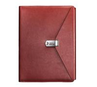 Professional Contract Signing Book for a 4 Paper Incorporating Password Closure and PU Leather for Document Management Password Folders