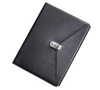 Professional Contract Signing Book for a 4 Paper Incorporating Password Closure and PU Leather for Document Management Password Folders